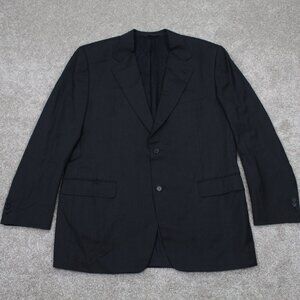 CANALI Proposta Blazer Mens US 42R UK 52R Black Pinstripe Wool Sports Jacket